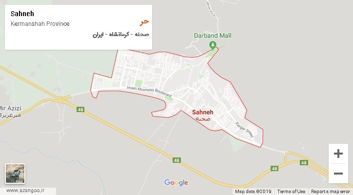 دهستان حر بر روی نقشه