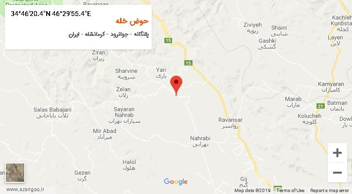روستای حوض خله بر روی نقشه