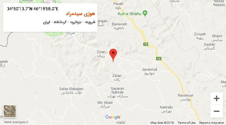 روستای هوزی سیدمراد بر روی نقشه