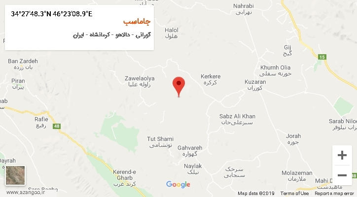 روستای جاماسب بر روی نقشه