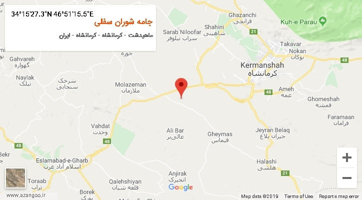 روستای جامه شوران سفلی بر روی نقشه