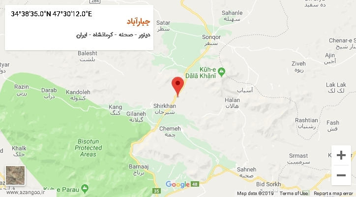 روستای جبارآباد بر روی نقشه