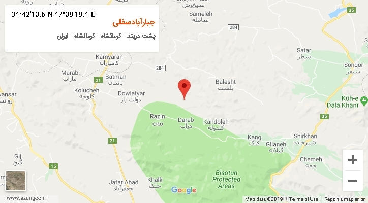 روستای جبارآبادسفلی بر روی نقشه