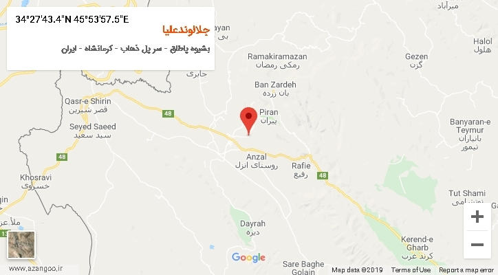 روستای جلالوندعلیا بر روی نقشه