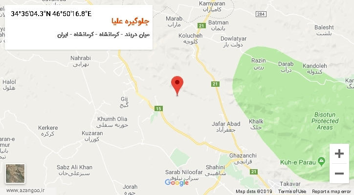 روستای جلوگیره علیا بر روی نقشه