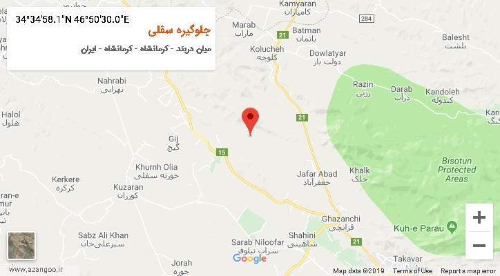 روستای جلوگیره سفلی بر روی نقشه