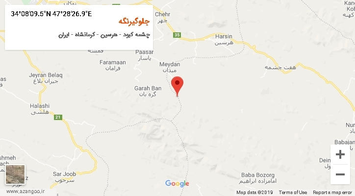 روستای جلوگیرنگه بر روی نقشه