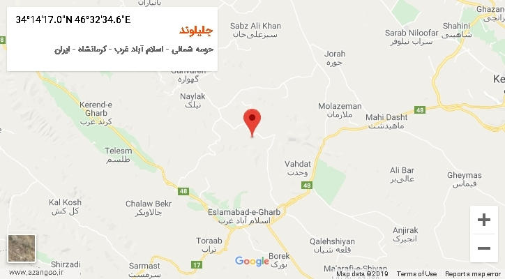 روستای جلیلوند بر روی نقشه