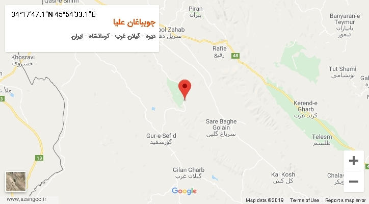 روستای جوبباغان علیا بر روی نقشه