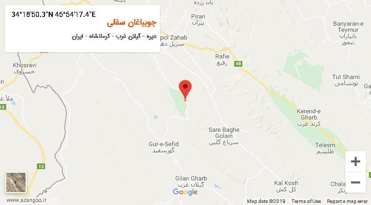 روستای جوبباغان سفلی بر روی نقشه
