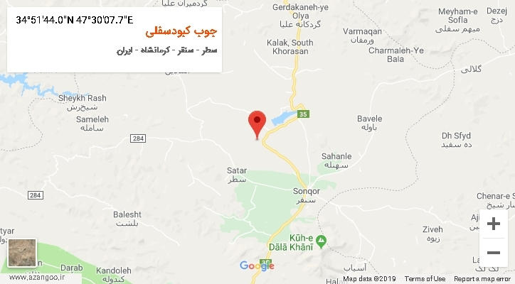 روستای جوب کبودسفلی بر روی نقشه