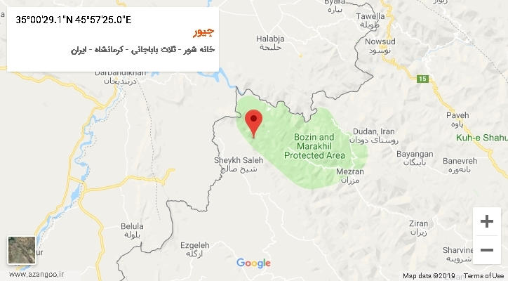 روستای جیور بر روی نقشه