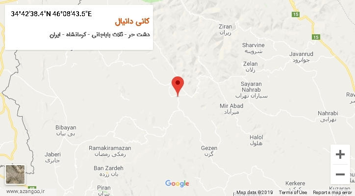 روستای کانی دانیال بر روی نقشه