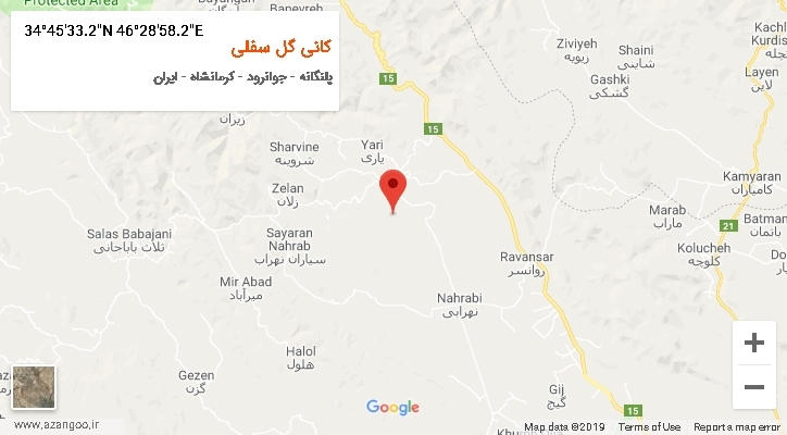 روستای کانی گل سفلی بر روی نقشه