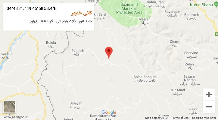 روستای کانی خنجر بر روی نقشه