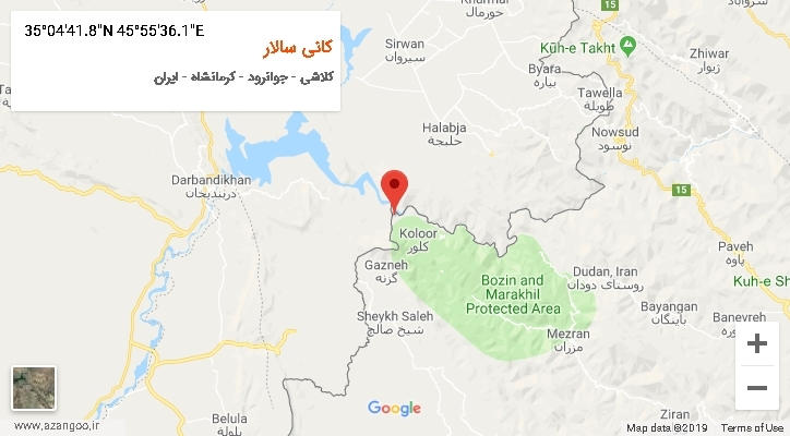 روستای کانی سالار بر روی نقشه