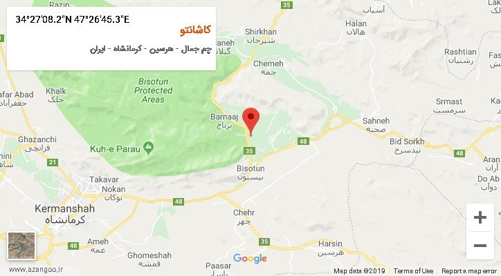 روستای کاشانتو بر روی نقشه