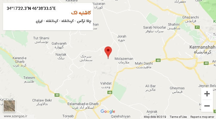 روستای کاشنبه لک بر روی نقشه
