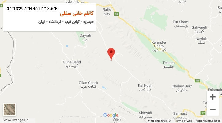روستای کاظم خانی سفلی بر روی نقشه