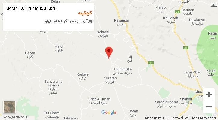 روستای کچکینه بر روی نقشه