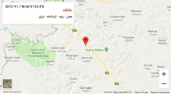 روستای خانقاه بر روی نقشه