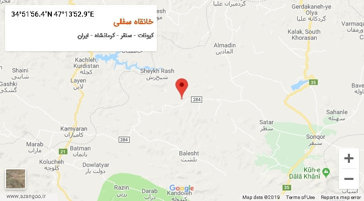 روستای خانقاه سفلی بر روی نقشه