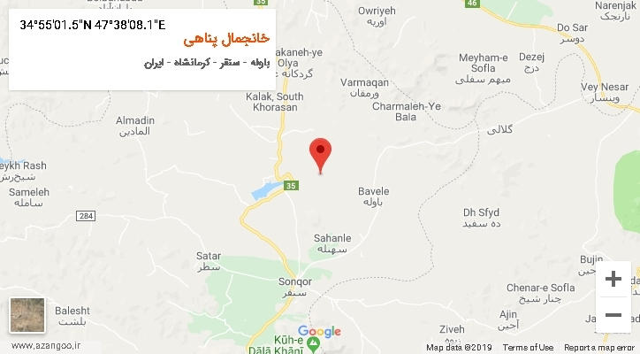 روستای خانجمال پناهی بر روی نقشه