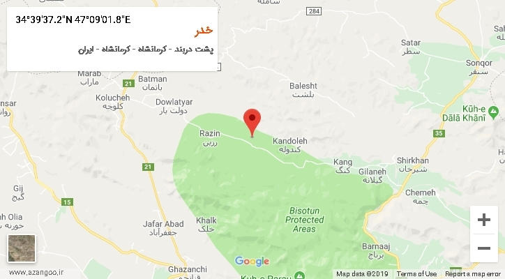 روستای خدر بر روی نقشه