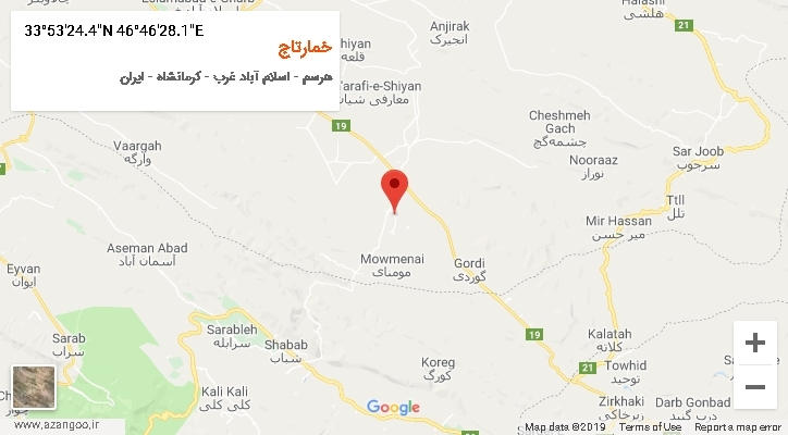 روستای خمارتاج بر روی نقشه