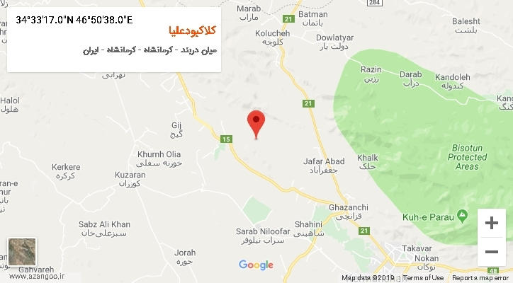 روستای کلاکبودعلیا بر روی نقشه