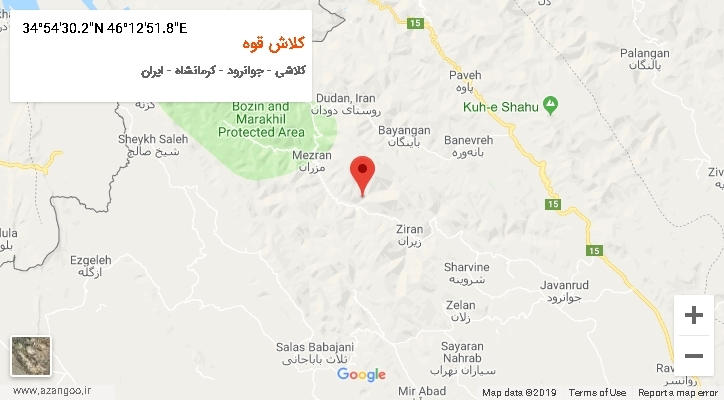 روستای کلاش قوه بر روی نقشه