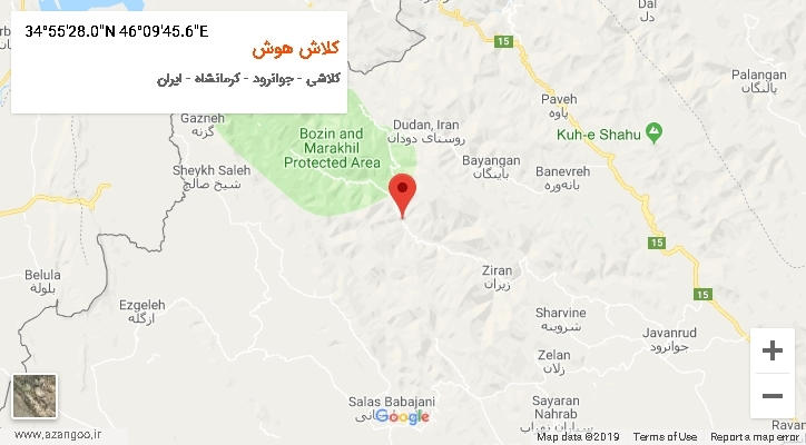 روستای کلاش هوش بر روی نقشه