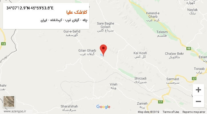 روستای کلاشک علیا بر روی نقشه