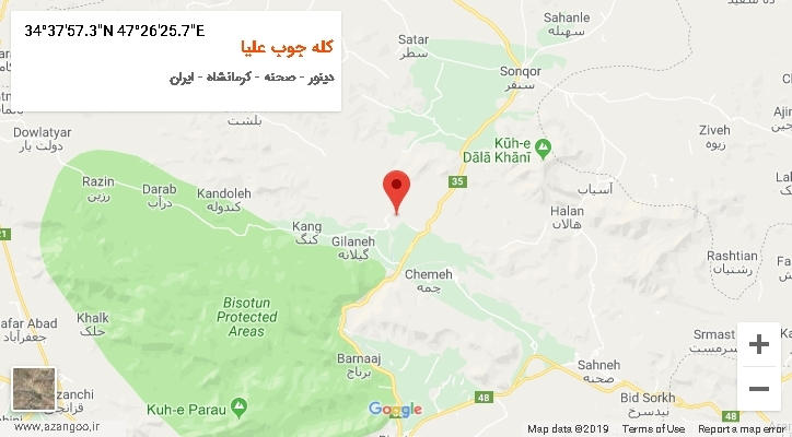 روستای کله جوب علیا بر روی نقشه