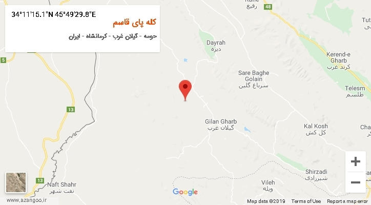 روستای کله پای قاسم بر روی نقشه