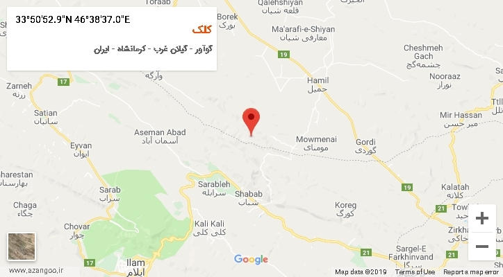 روستای کلک بر روی نقشه