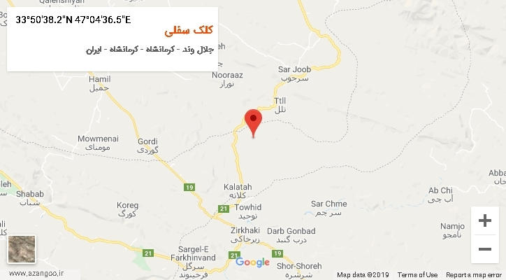 روستای کلک سفلی بر روی نقشه