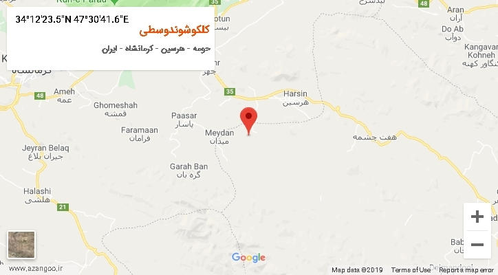 روستای کلکوشوندوسطی بر روی نقشه