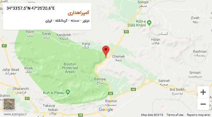 روستای کمپراهداری بر روی نقشه