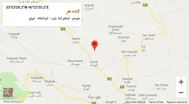 روستای کنده هر بر روی نقشه