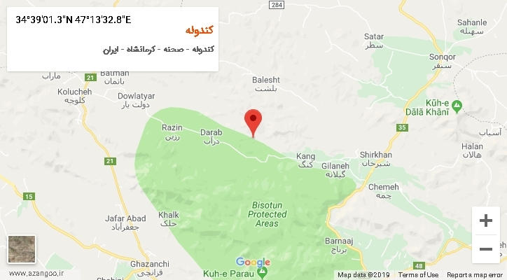 روستای کندوله بر روی نقشه