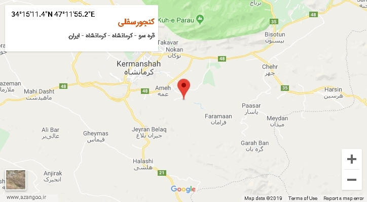 روستای کنجورسفلی بر روی نقشه
