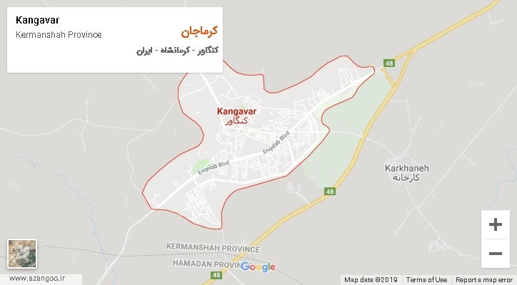 دهستان کرماجان بر روی نقشه