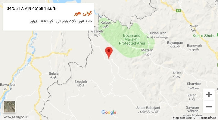 روستای کولی هور بر روی نقشه