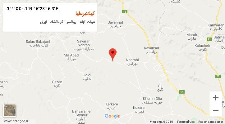 روستای کیلانبرعلیا بر روی نقشه