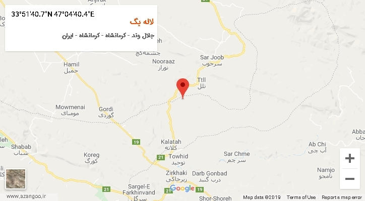روستای لاله بگ بر روی نقشه