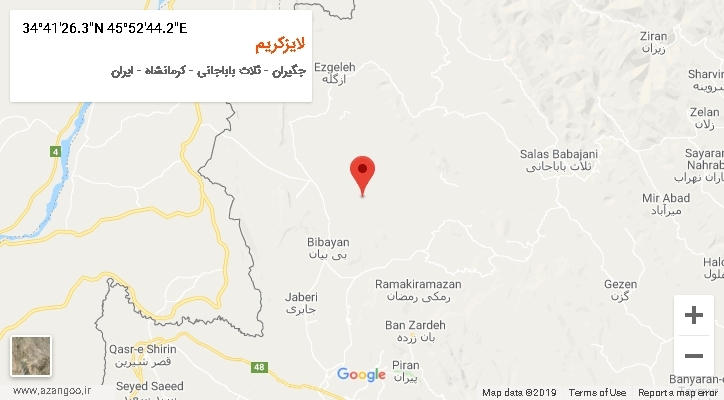روستای لایزکریم بر روی نقشه