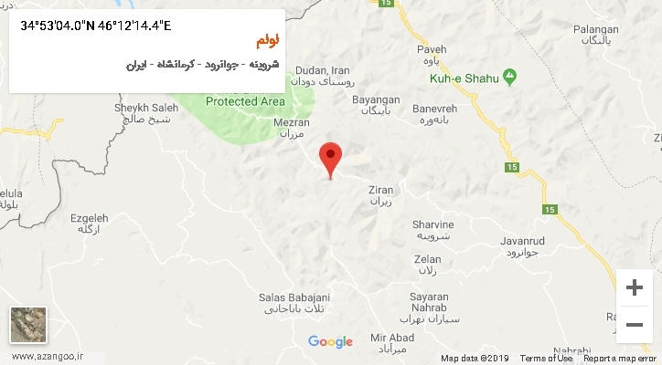 روستای لولم بر روی نقشه