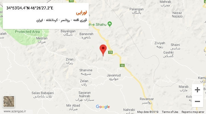 روستای لورابی بر روی نقشه