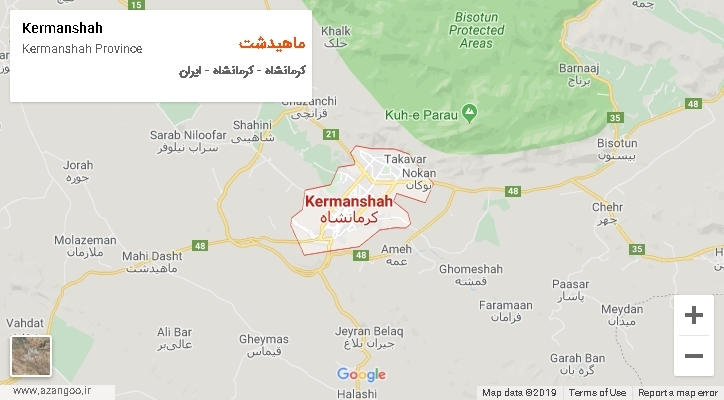 دهستان ماهیدشت بر روی نقشه